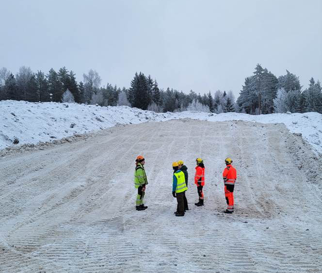 Befaring på et snødeponi