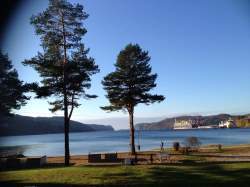 Ved Rosfjord hotell i Lyngdal