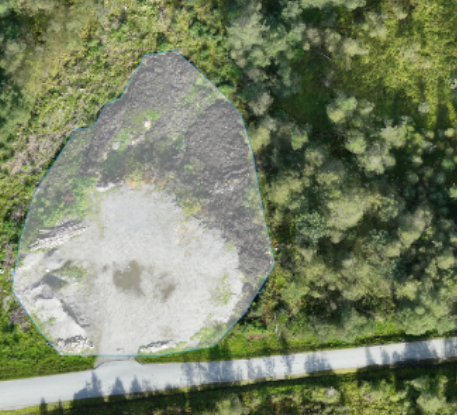 Oversiktsbilete over deponi 1 i tidlegare Skodje kommune.