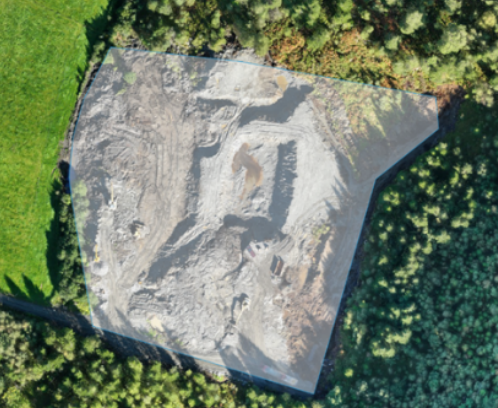 Oversiktsbilete av deponi 2 i tidlegare Skodje kommune.