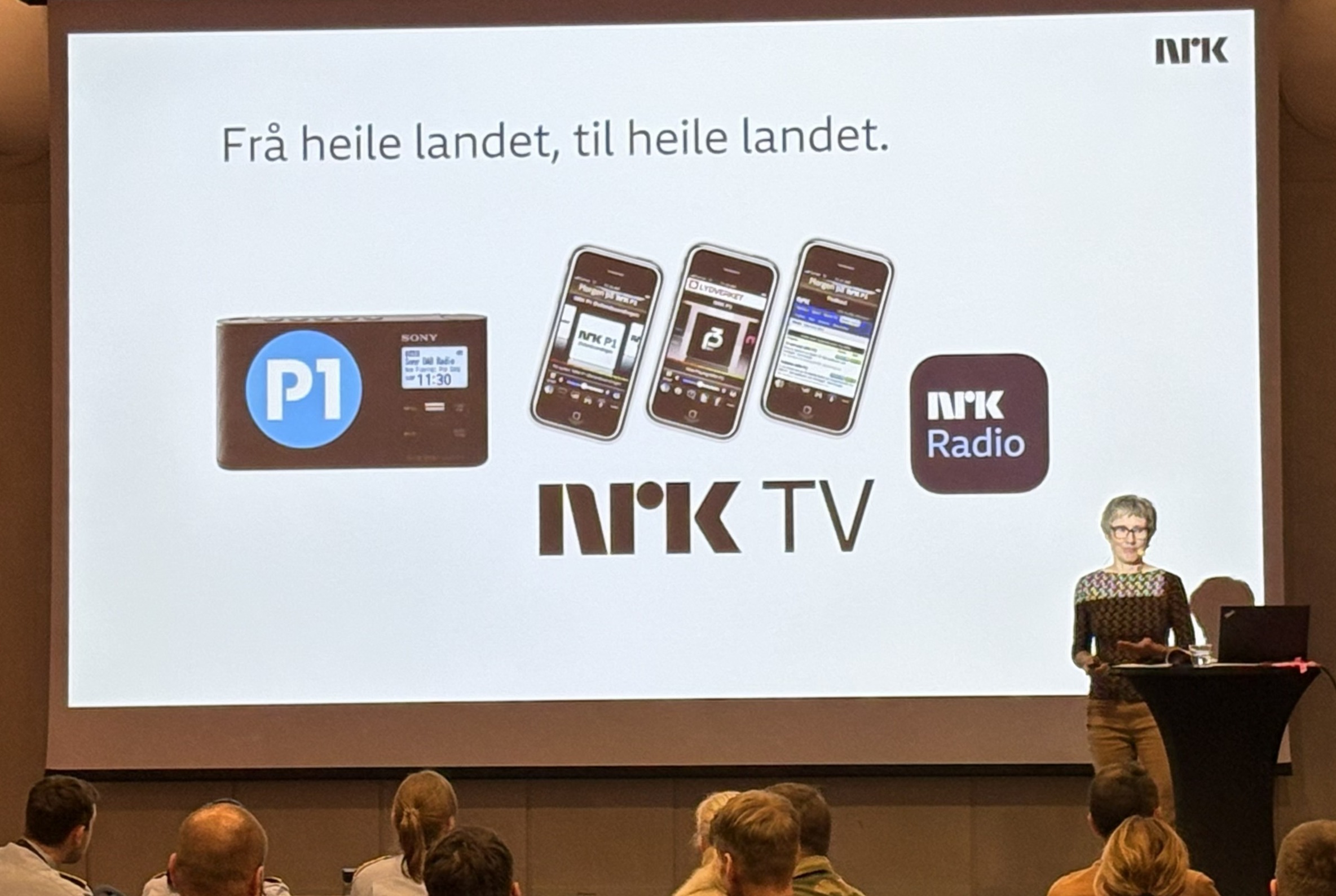 Norsk rikskringkasting (NRK) har et lovpålagt ansvar som beredskapsaktør. Her representert ved Rita Nottveit. 