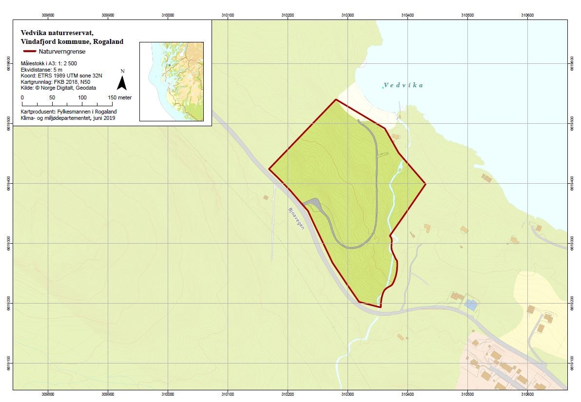 kart Vedvika naturreservat