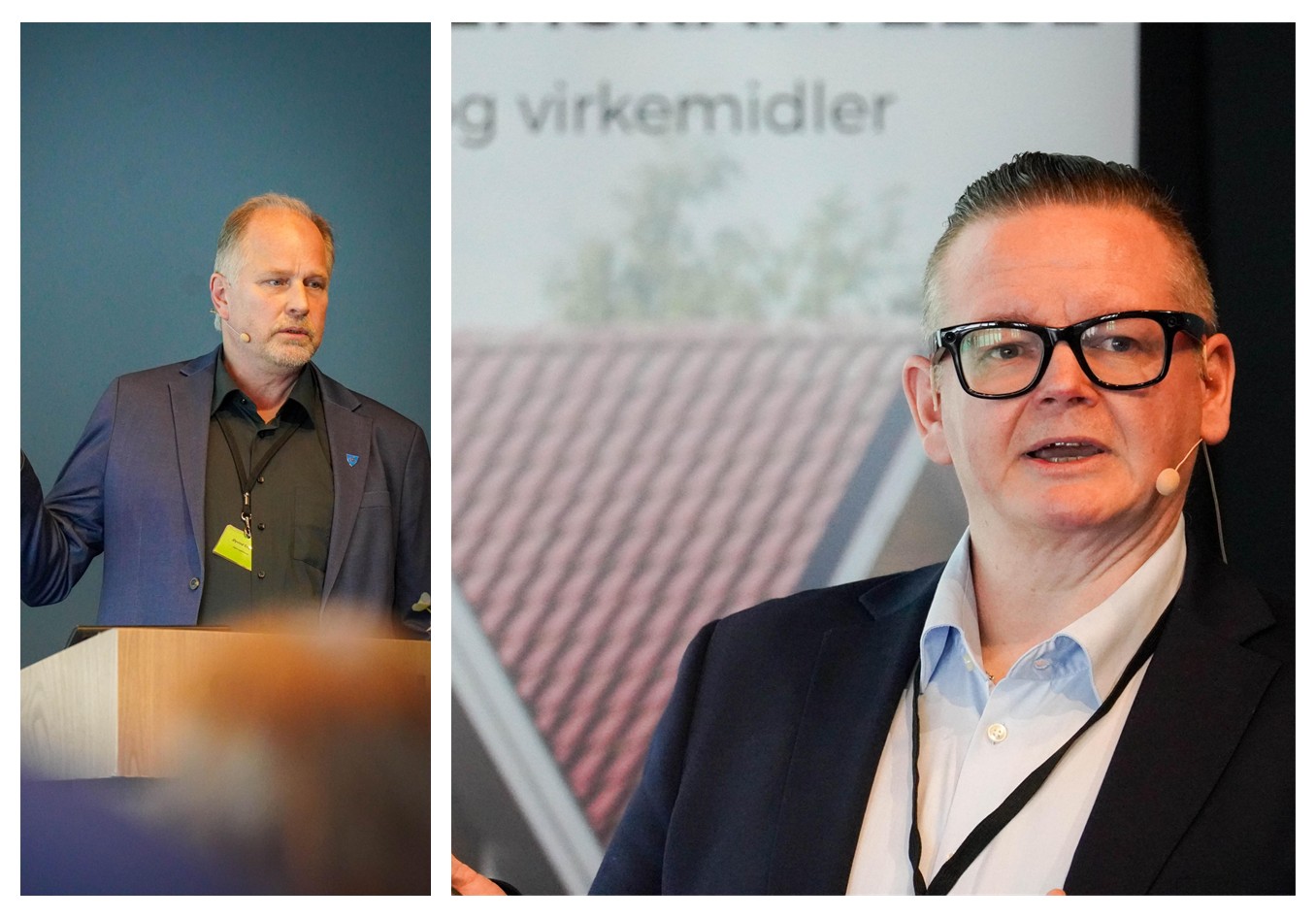 To menn på en scene, to forskjellige bilder. 