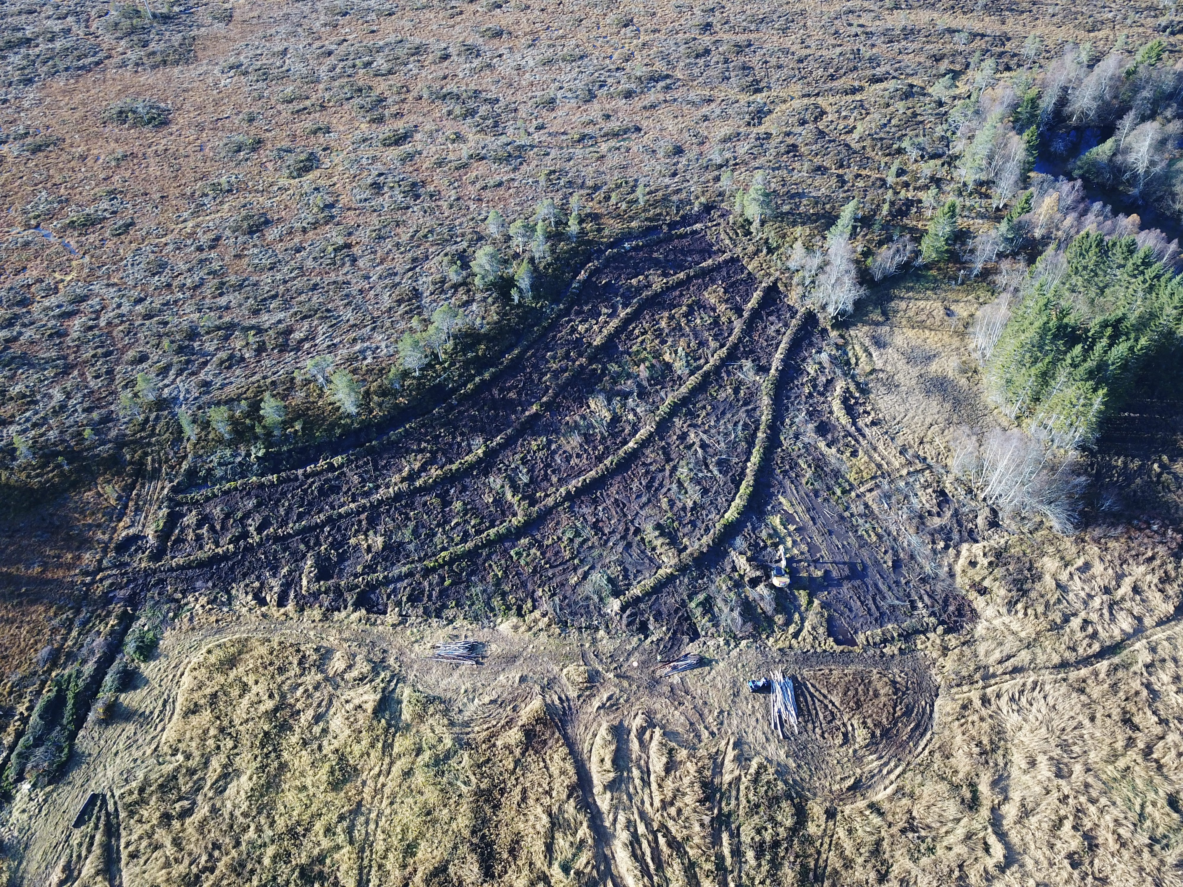 Dronebilete over restaureringsområdet etter restaurering.