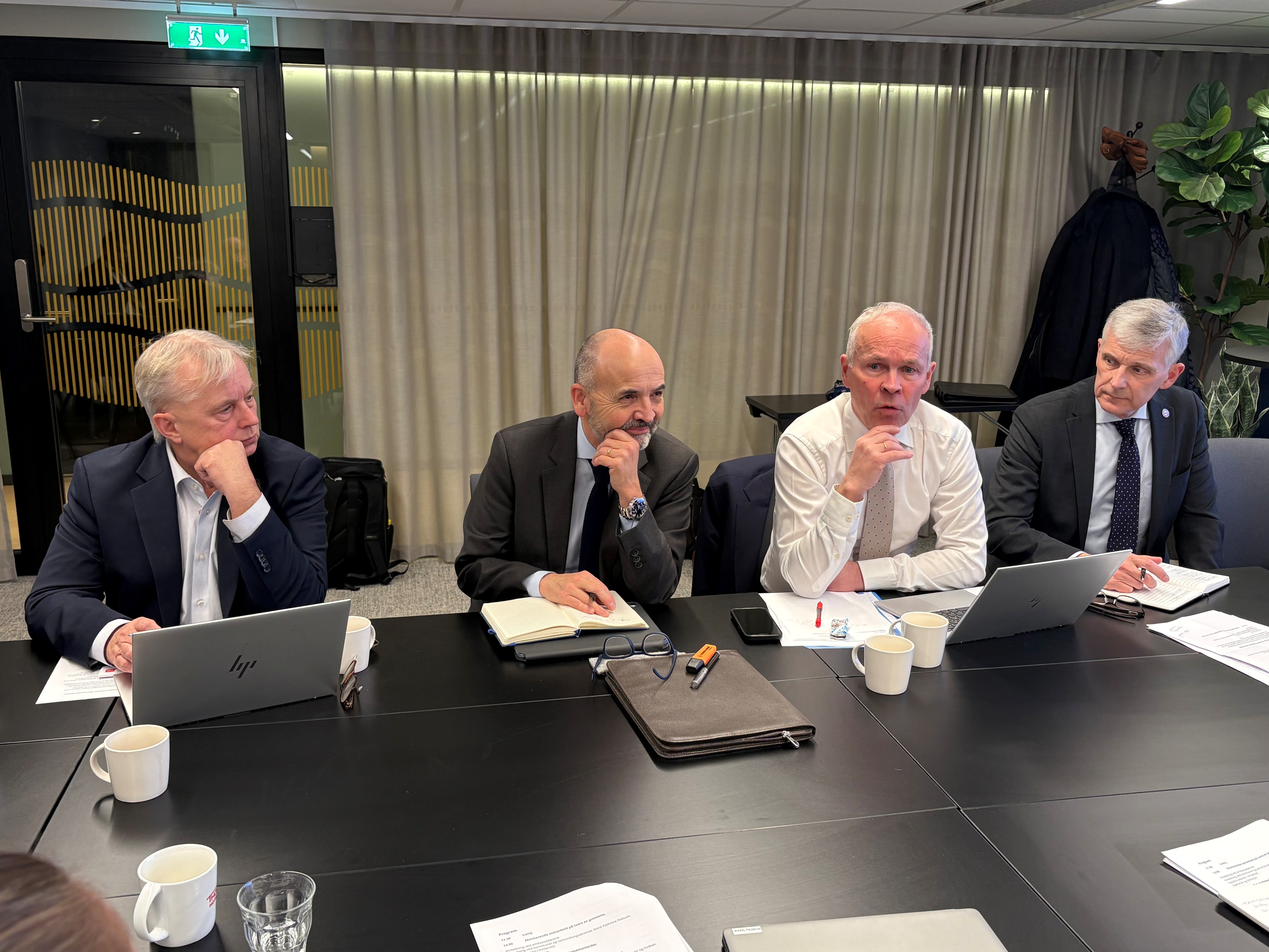 Knut Storberget, Niels Engelsciøn,Jan Tore Sanner og Mikael Erikson