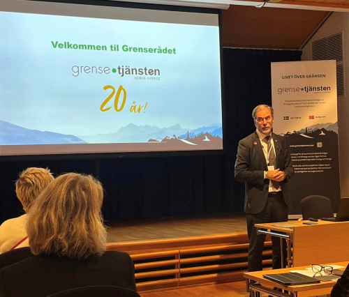 Landshövding i Dalarne Georg Andrén holdt inlegg. Foto: Unni Dalsegg, Nav. Landshövding i Dalarne Georg Andrén holdt inlegg.