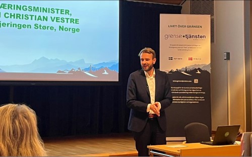 Næringsministeren kom også Foto: Kikki Lindset, Grensetjenesten. Næringsministeren kom også