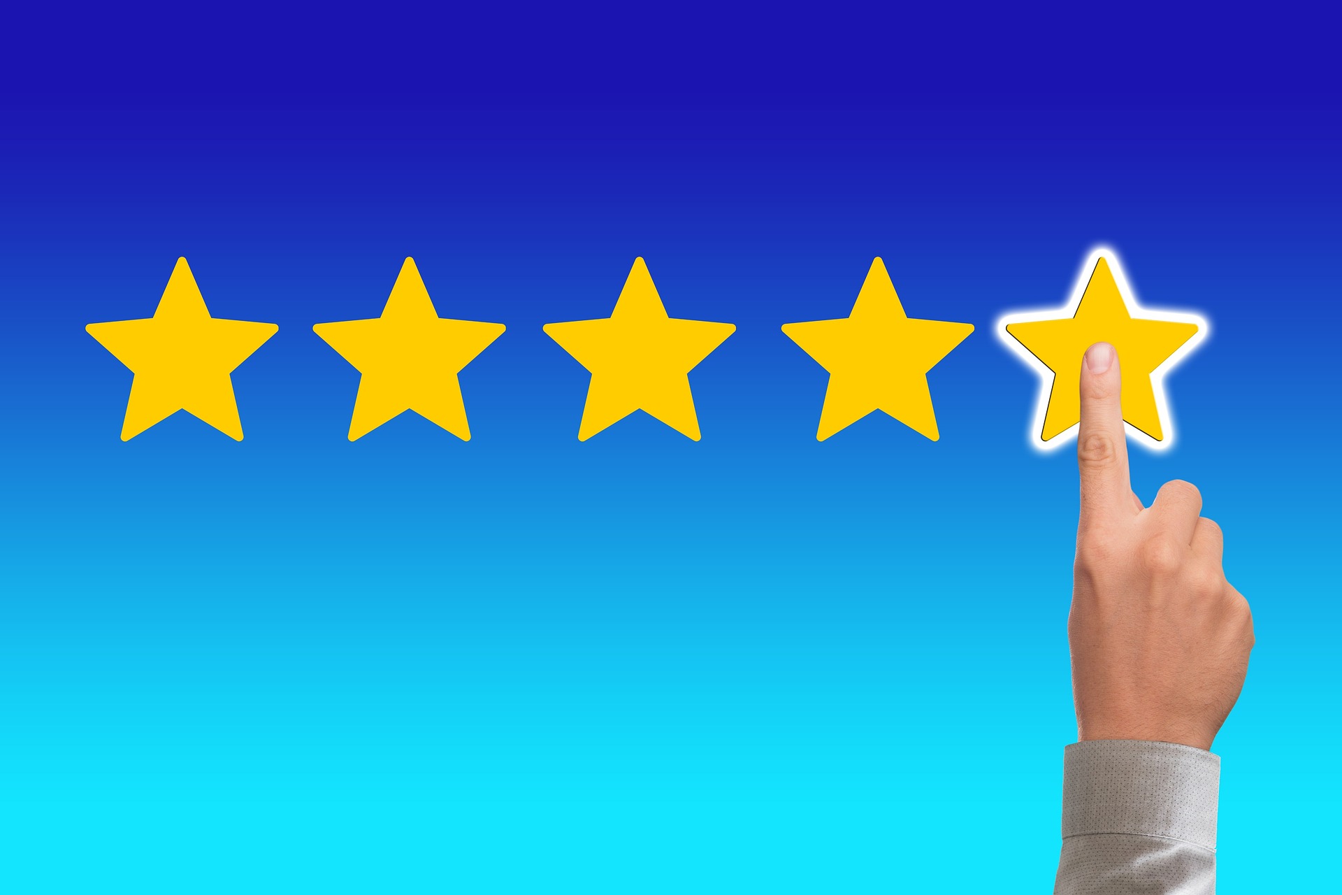 Bildet er hentet fra Pixabay Bilde av finger som peker på en stjerne