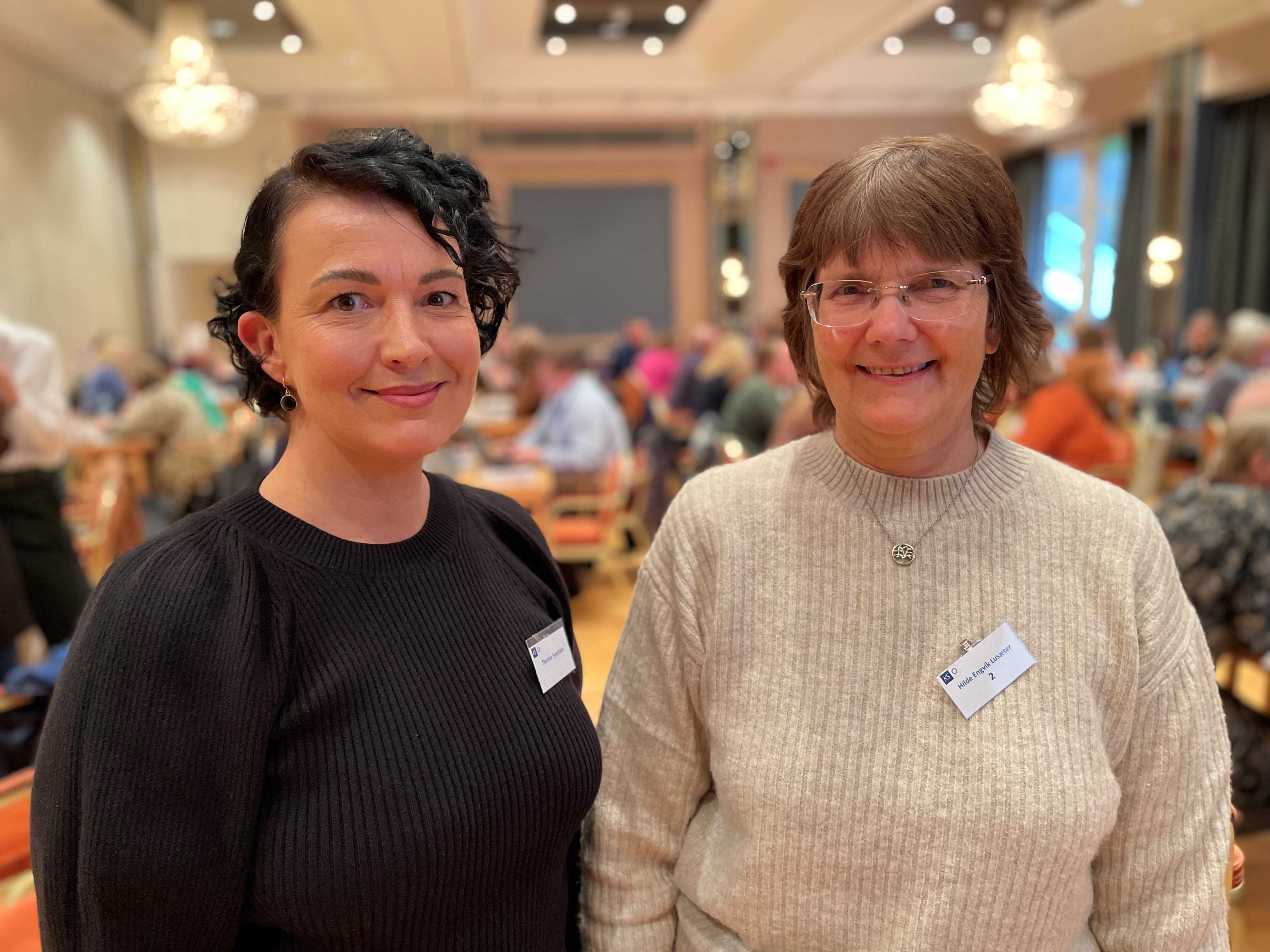 Therese Sivertsen, spesialrådgiver i KS, og Hilde Engvik Lusæter, helse- og omsorgssjef i Dovre kommune, holdt innlegg på  Leve Hele Livet-samlingen for Innlandet.
