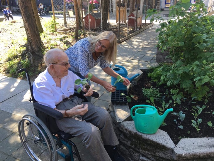 Planting på Presterudsenteret.