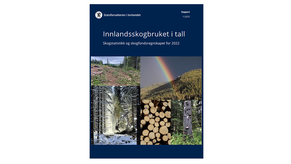 Fremside av rapporten Innlandsskogbruket i tall 2022