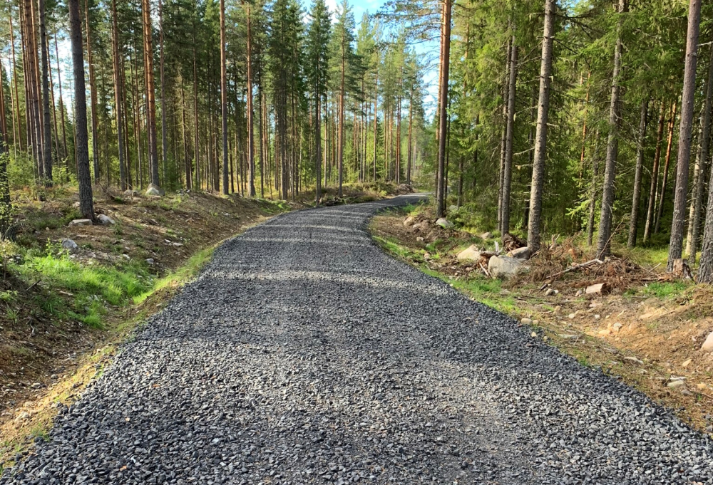 Clementsagvegen i Elverum er ombygd til vegklasse 3. Totalt ombygd 1300 meter. Det ble bevilget 30 % tilskudd til denne vegen som hadde en ombyggingskostnad på ca. 250 kroner per meter. Foto: Dagfinn Haget, Fylkesmannen i Innlandet. Clementsagvegen i Elverum er ombygd til vegklasse 3. Totalt ombygd 1300 meter. Det ble bevilget 30 % tilskudd til denne vegen som hadde en ombyggingskostnad på ca. 250 kroner per meter. Foto: Dagfinn Haget, Fylkesmannen i Innlandet.