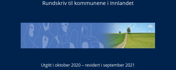 Del av fremsiden til rundskrivet