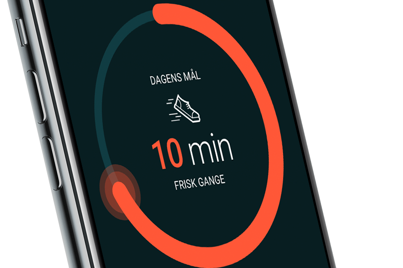 Mobiltelefon som viser aktivitet